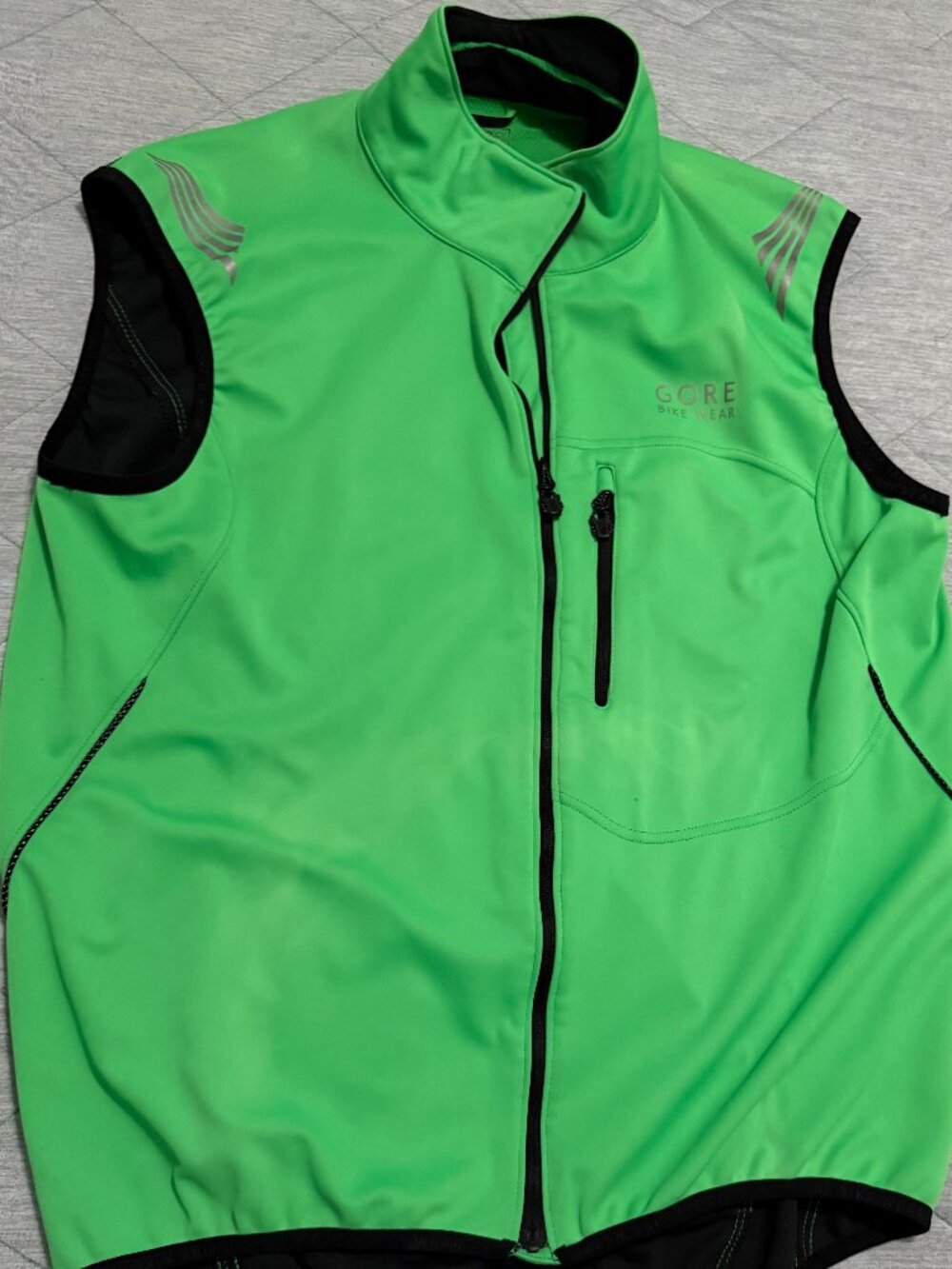Mens Gore Bike Wear Cycling Vest Neon Green XL EUC